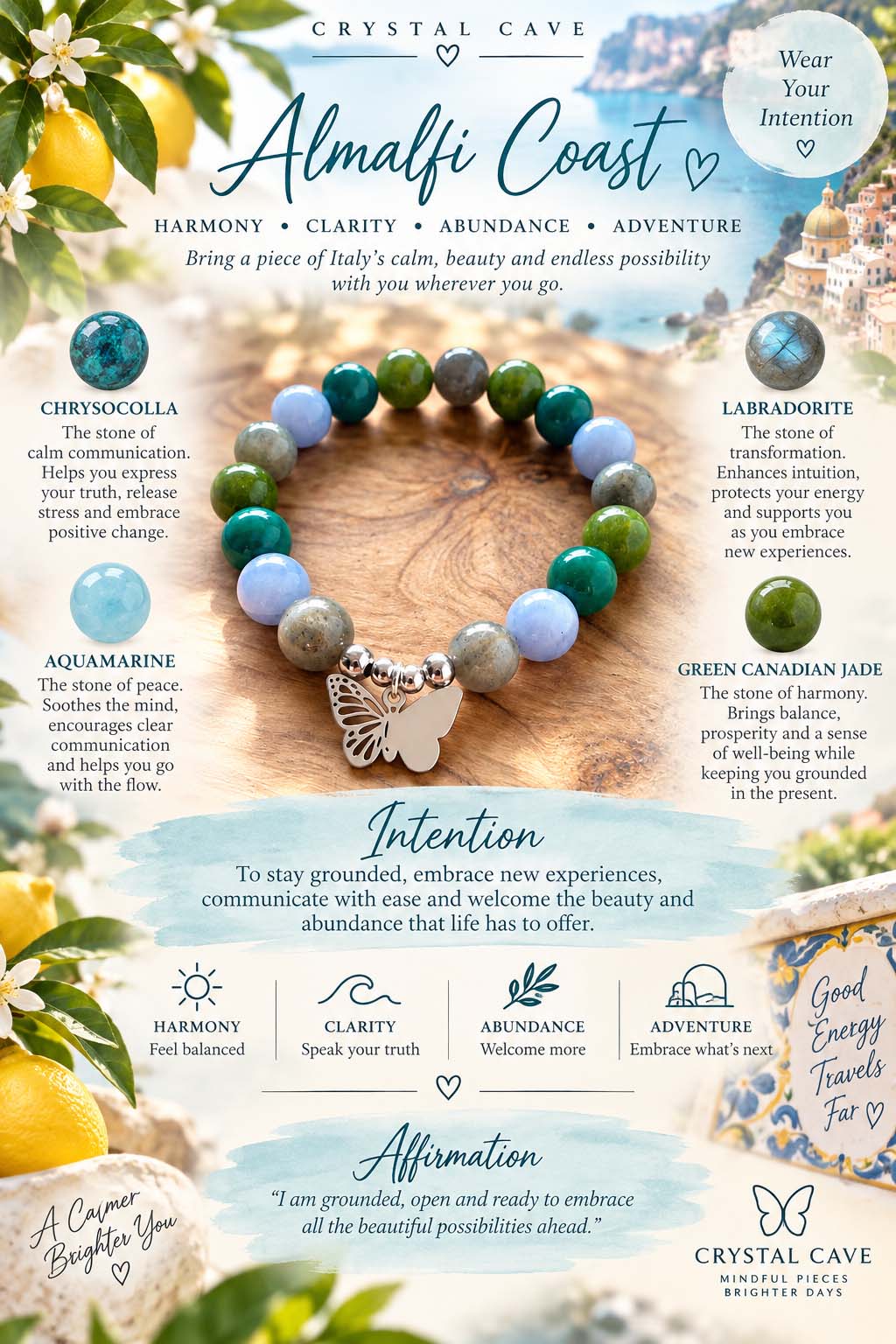 Amalfi Coast Intention Bracelet